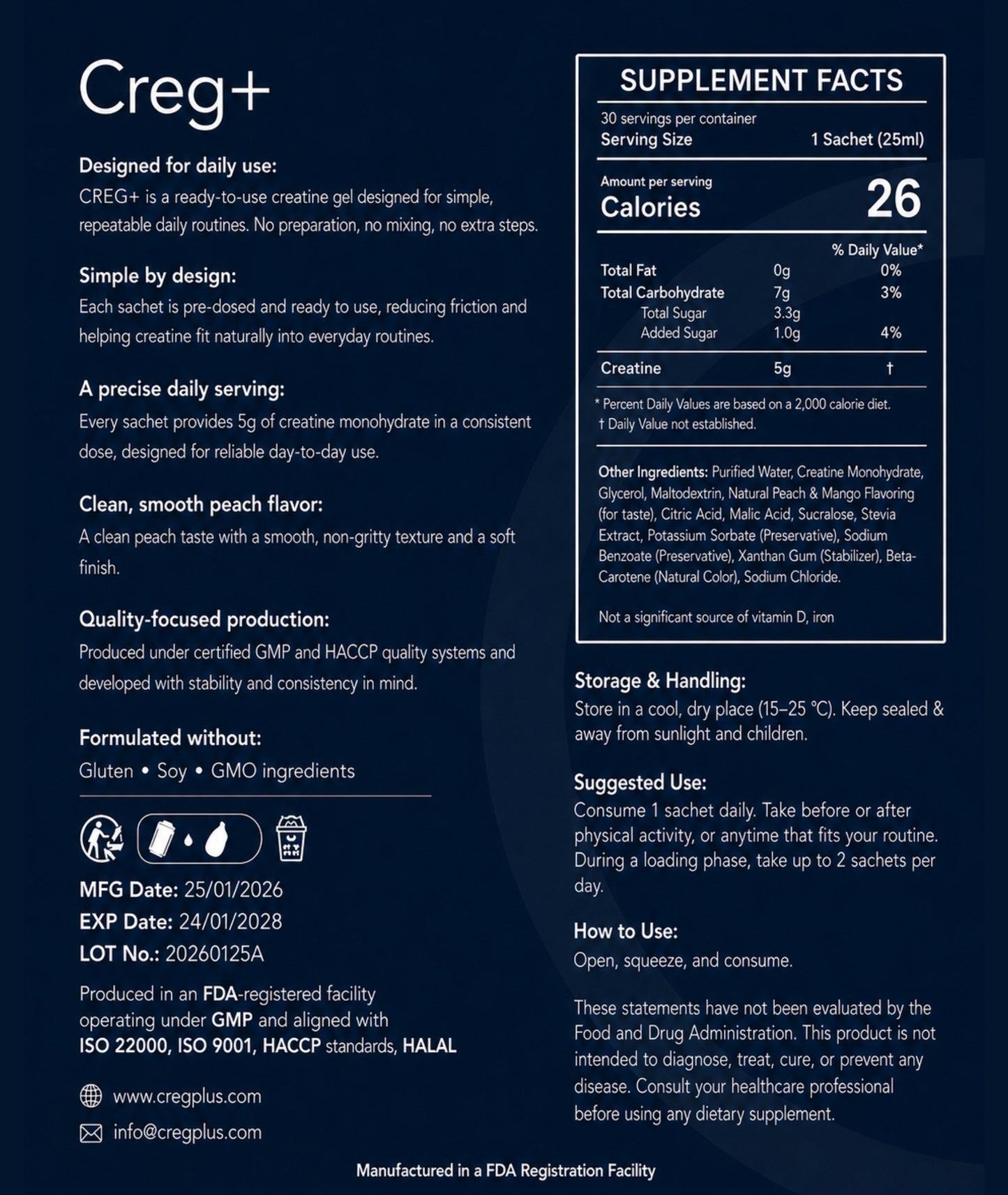 CREG+ Daily Creatine Gel